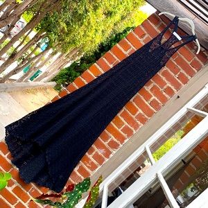 Free People Black Crochet Dress